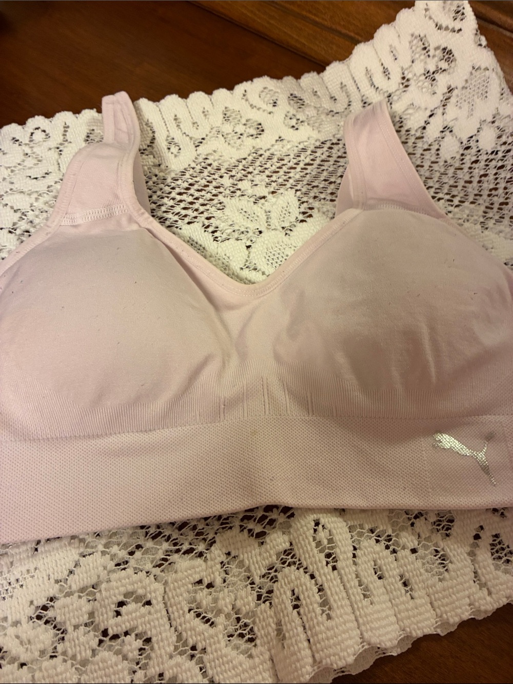 Puma Light Pink Seamless Comfort Bra